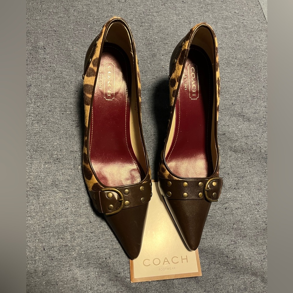 Coach studded pump Calf hair size 8